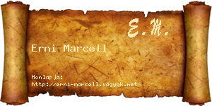 Erni Marcell névjegykártya